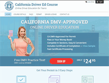 Tablet Screenshot of californiadriveredcourse.com